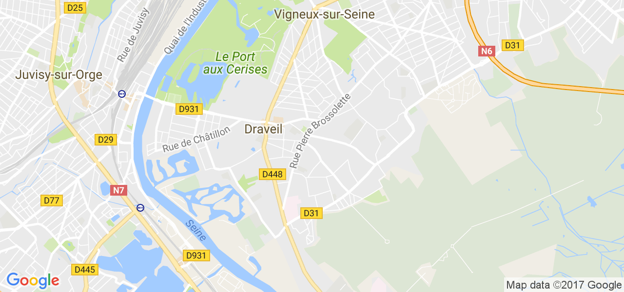 map de la ville de Draveil