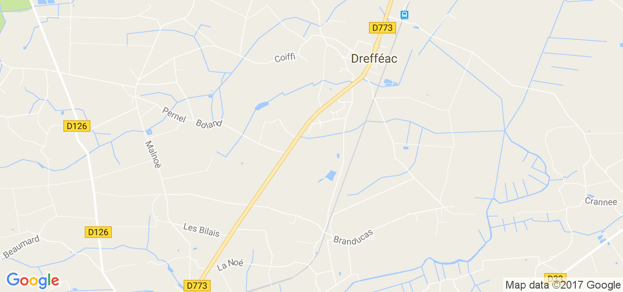 map de la ville de Drefféac