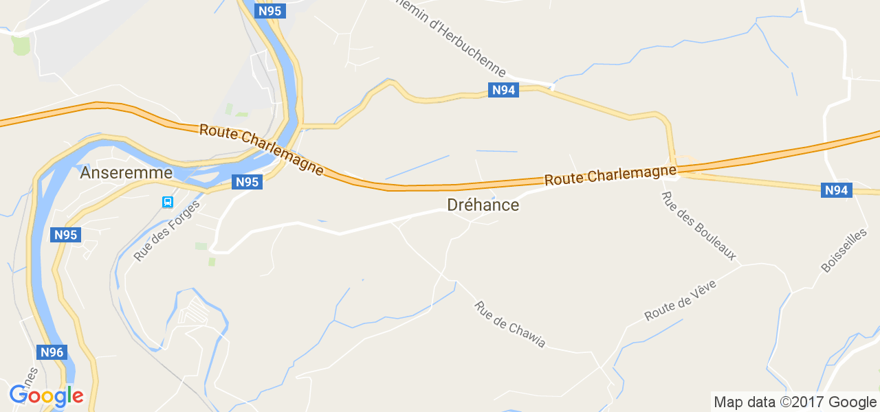 map de la ville de Dréhance