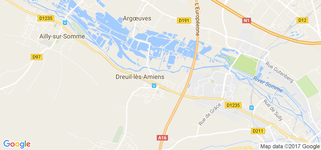 map de la ville de Dreuil-lès-Amiens