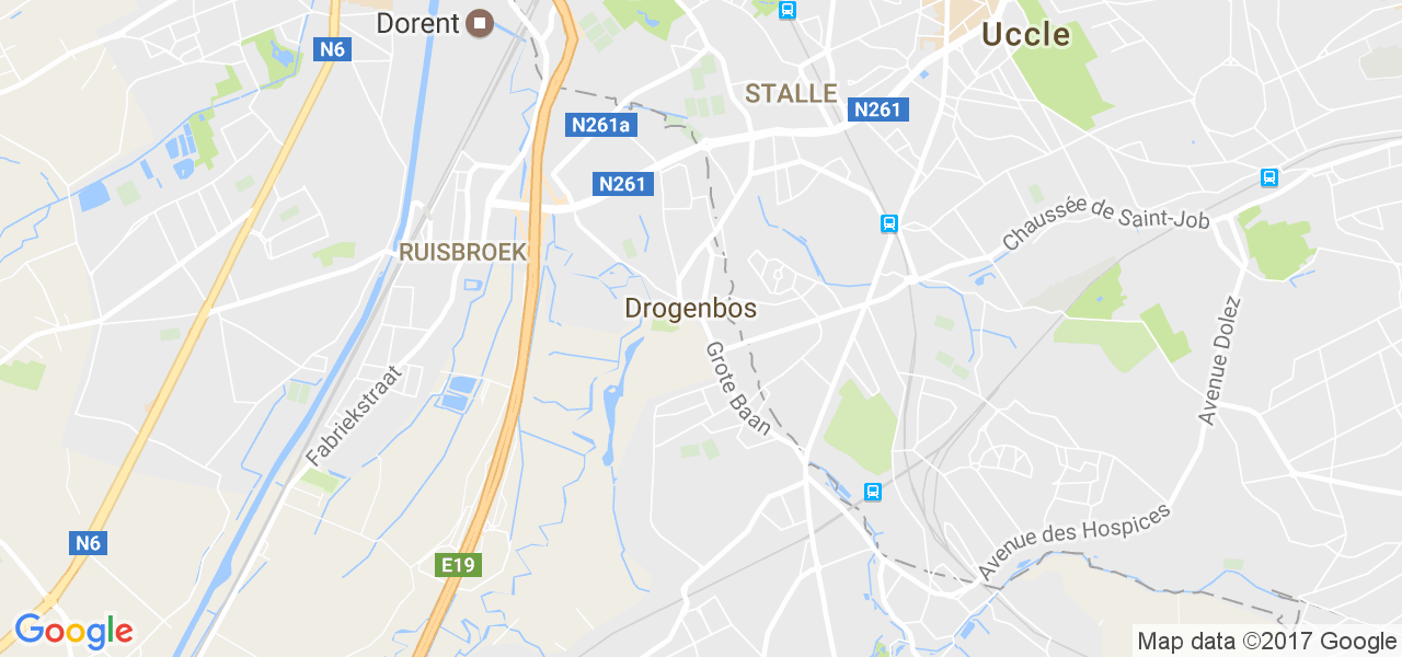 map de la ville de Drogenbos