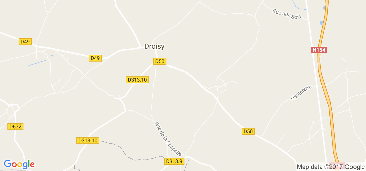 map de la ville de Droisy