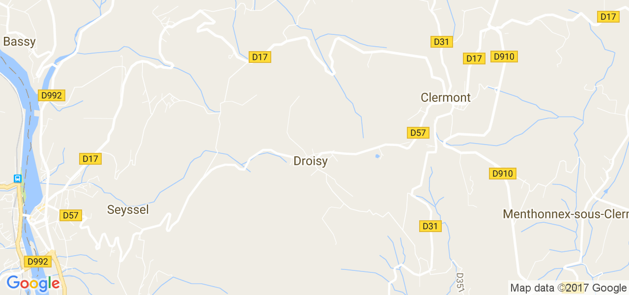 map de la ville de Droisy