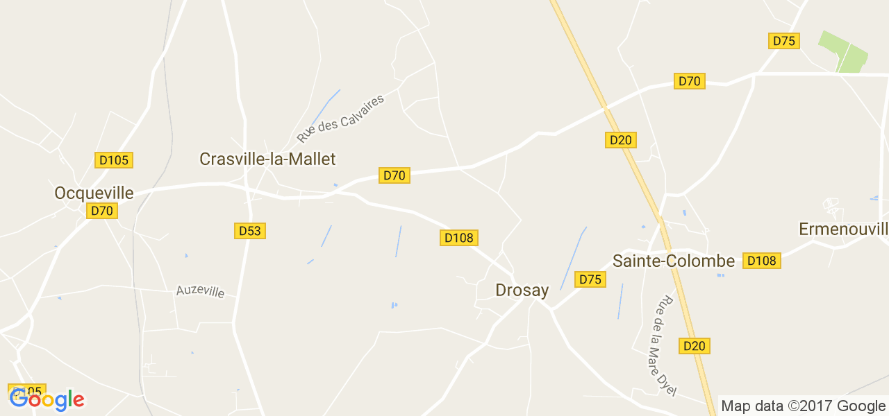 map de la ville de Drosay