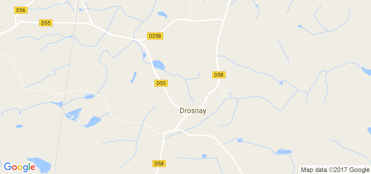 map de la ville de Drosnay