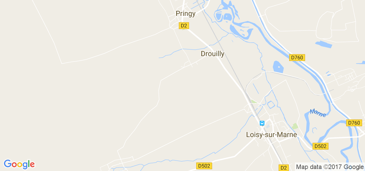 map de la ville de Drouilly