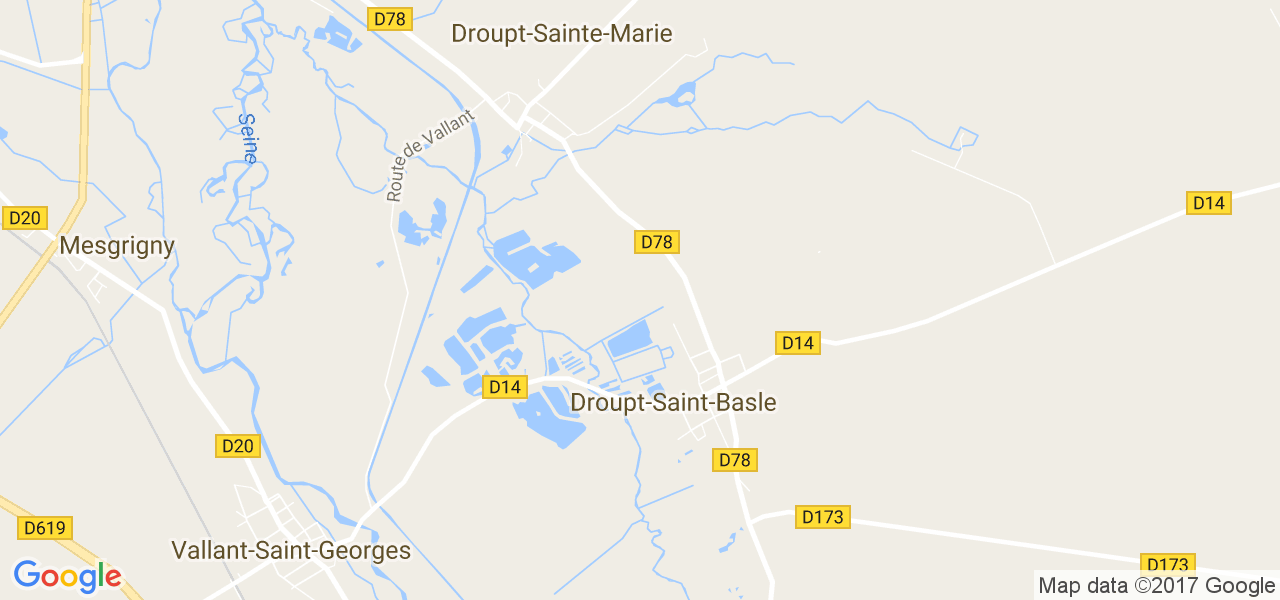 map de la ville de Droupt-Saint-Basle