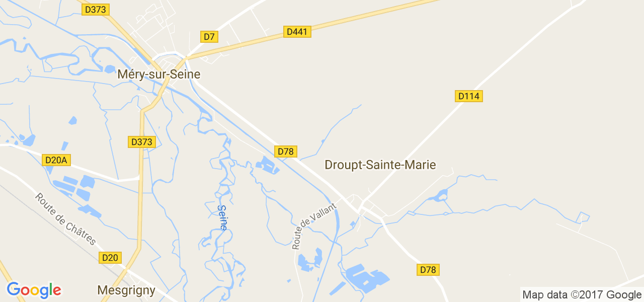 map de la ville de Droupt-Sainte-Marie