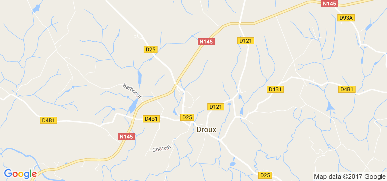 map de la ville de Droux