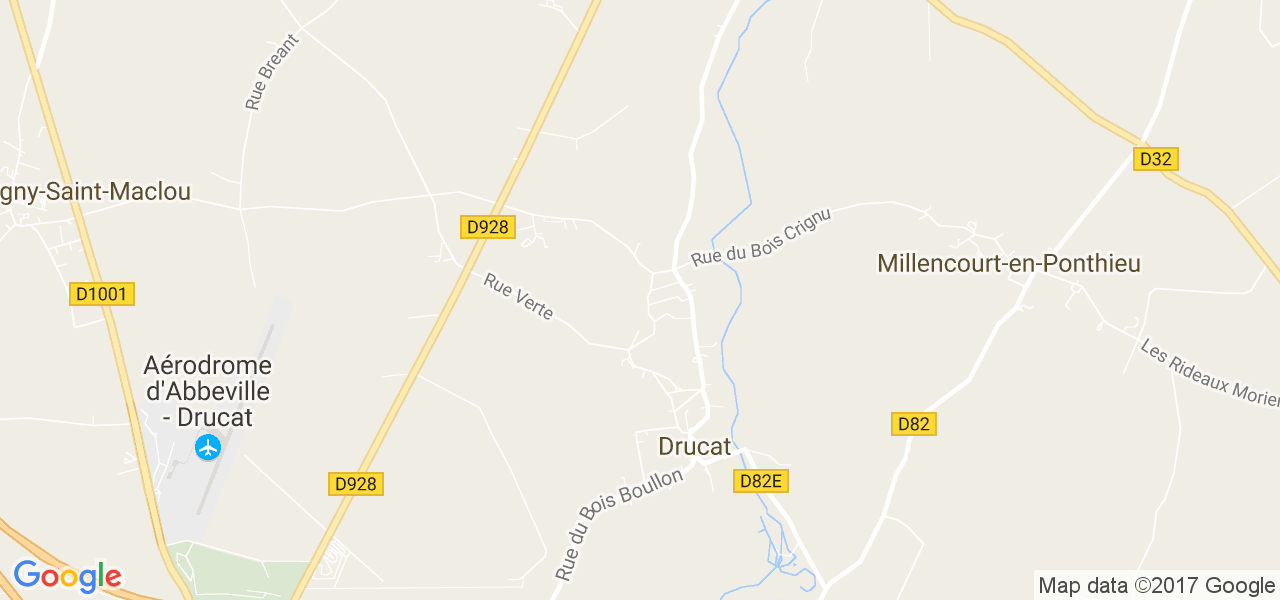 map de la ville de Drucat