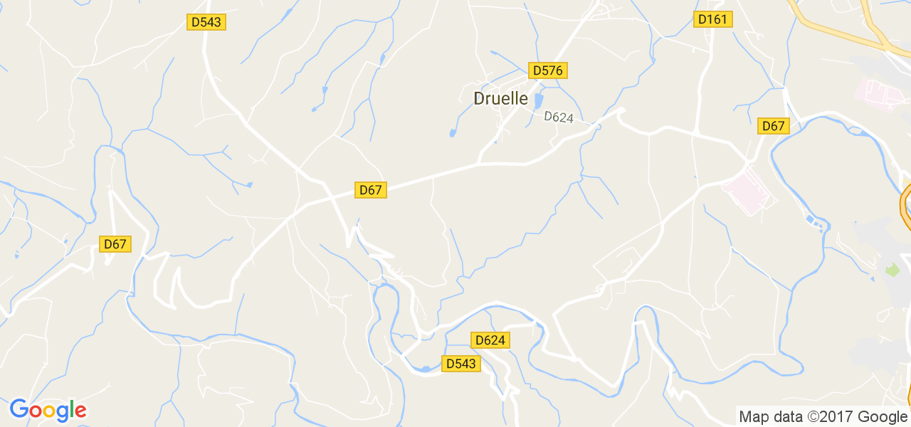 map de la ville de Druelle