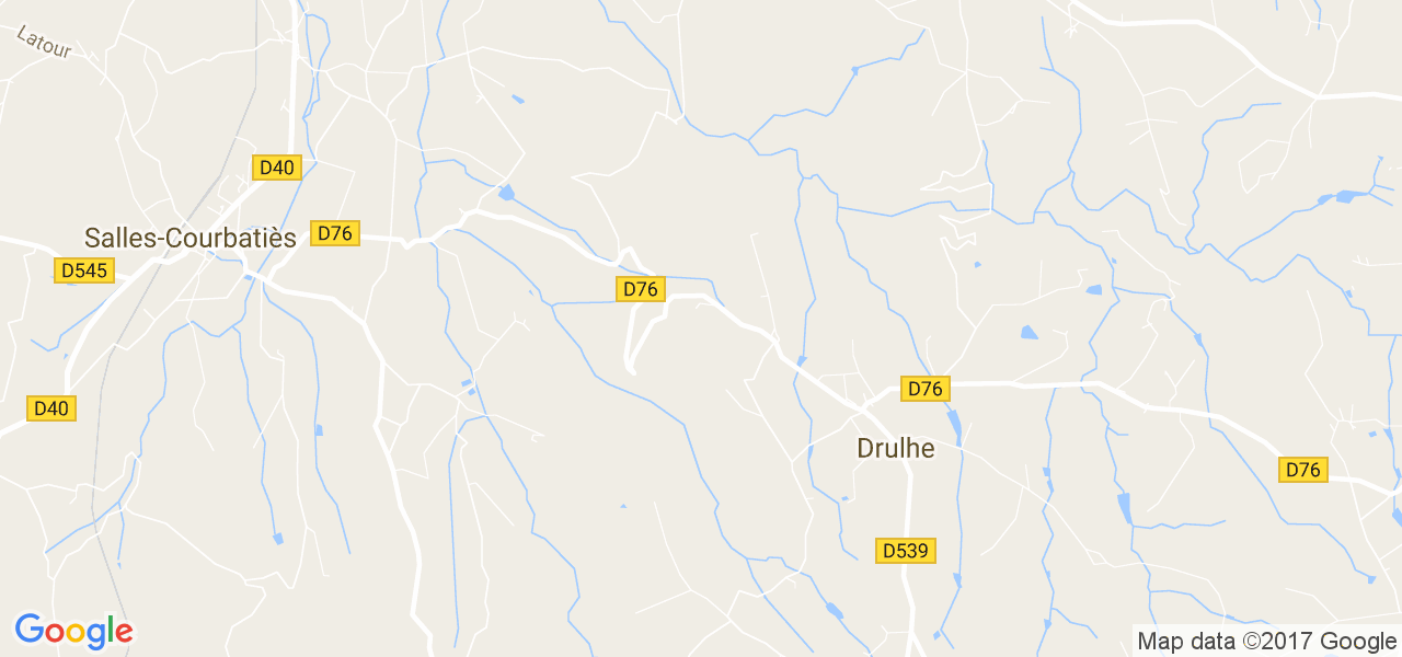 map de la ville de Drulhe