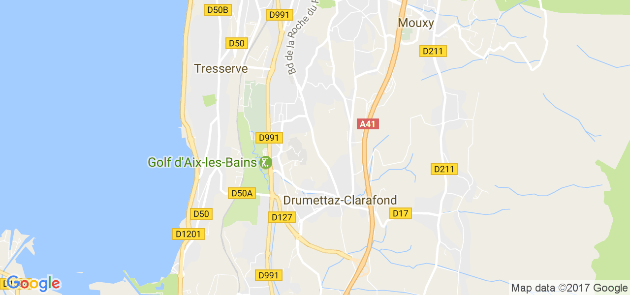 map de la ville de Drumettaz-Clarafond