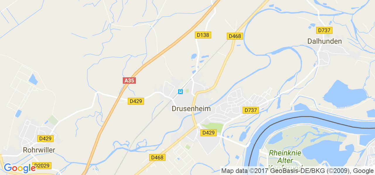 map de la ville de Drusenheim