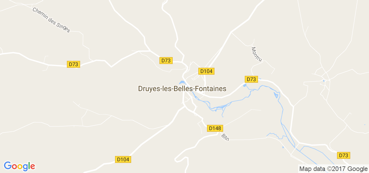 map de la ville de Druyes-les-Belles-Fontaines