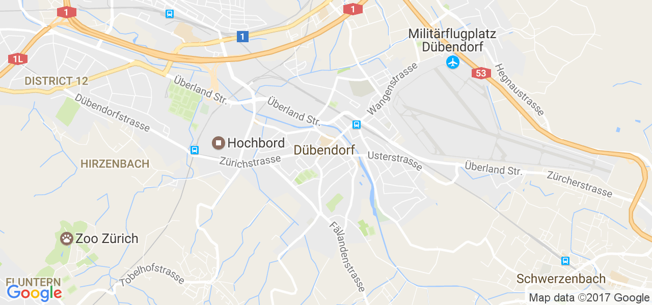 map de la ville de Dübendorf