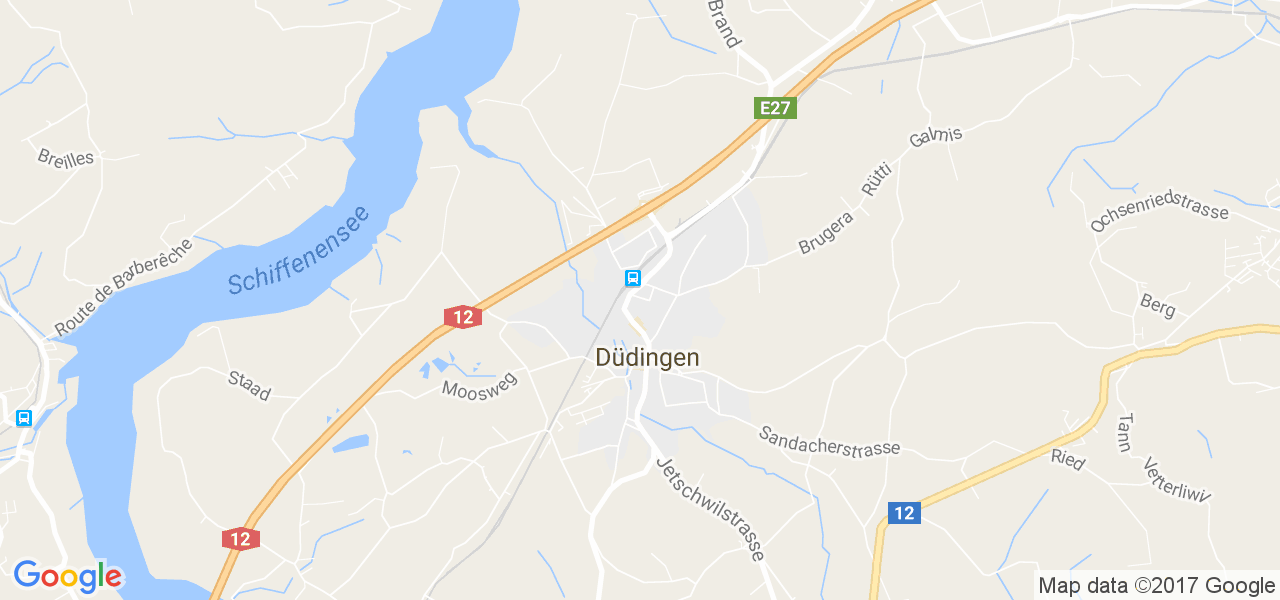 map de la ville de Düdingen