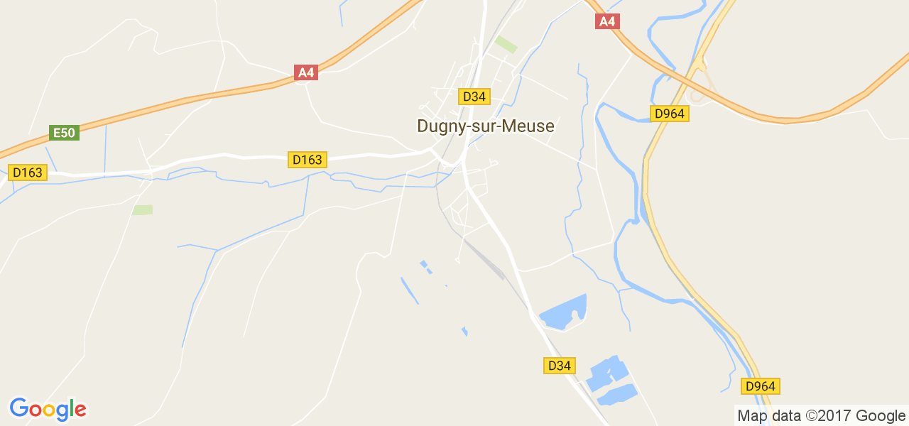 map de la ville de Dugny-sur-Meuse