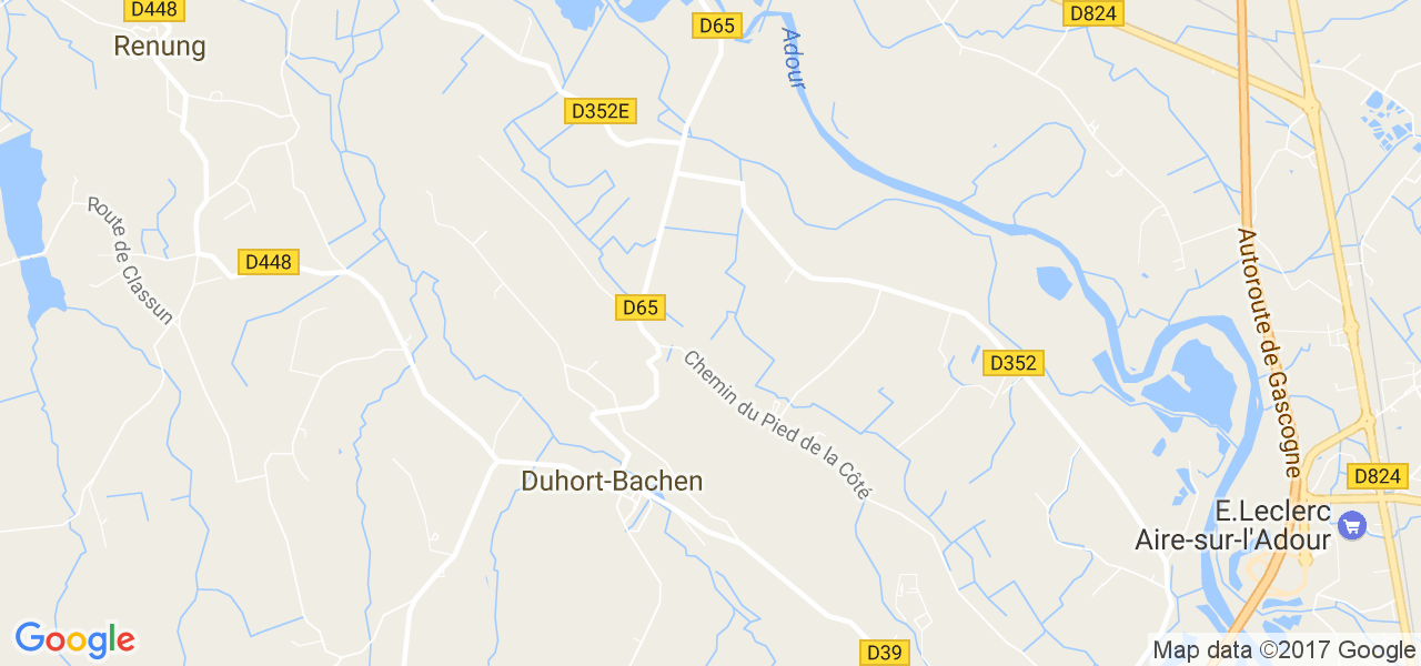 map de la ville de Duhort-Bachen