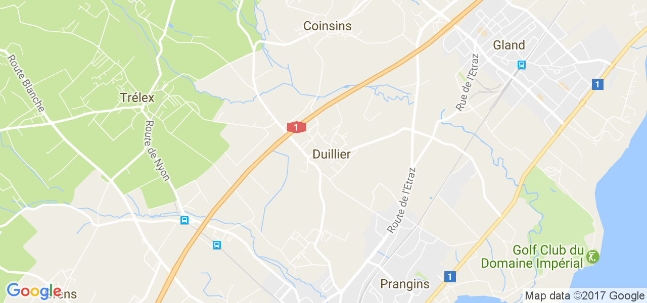 map de la ville de Duillier