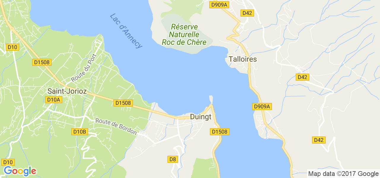 map de la ville de Duingt