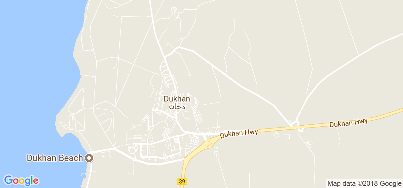 map de la ville de Dukhan