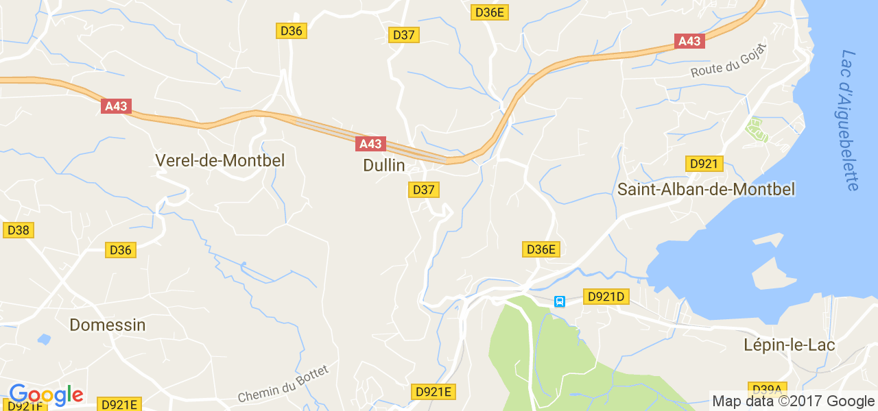 map de la ville de Dullin