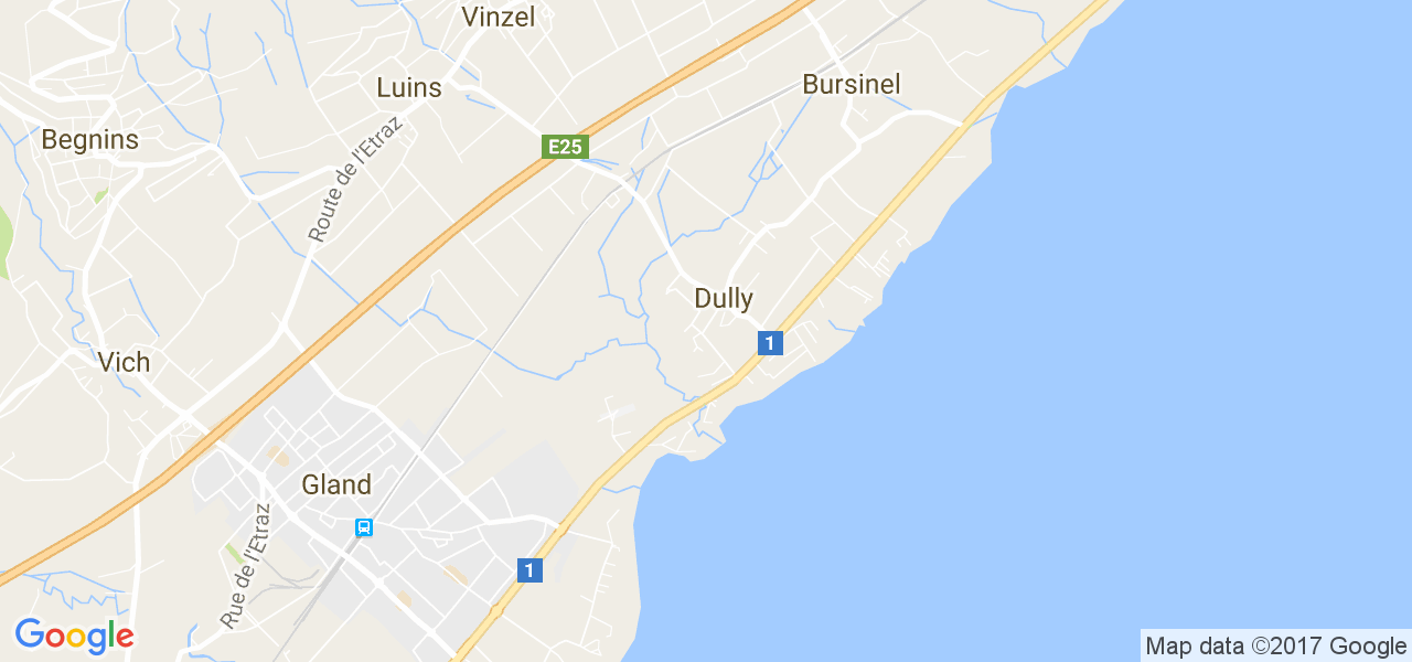 map de la ville de Dully