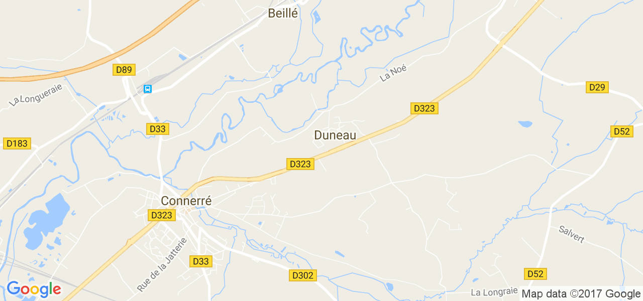 map de la ville de Duneau