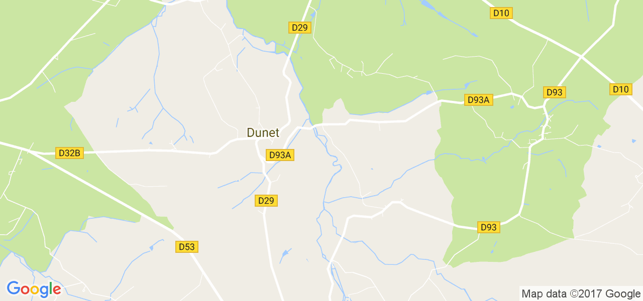 map de la ville de Dunet