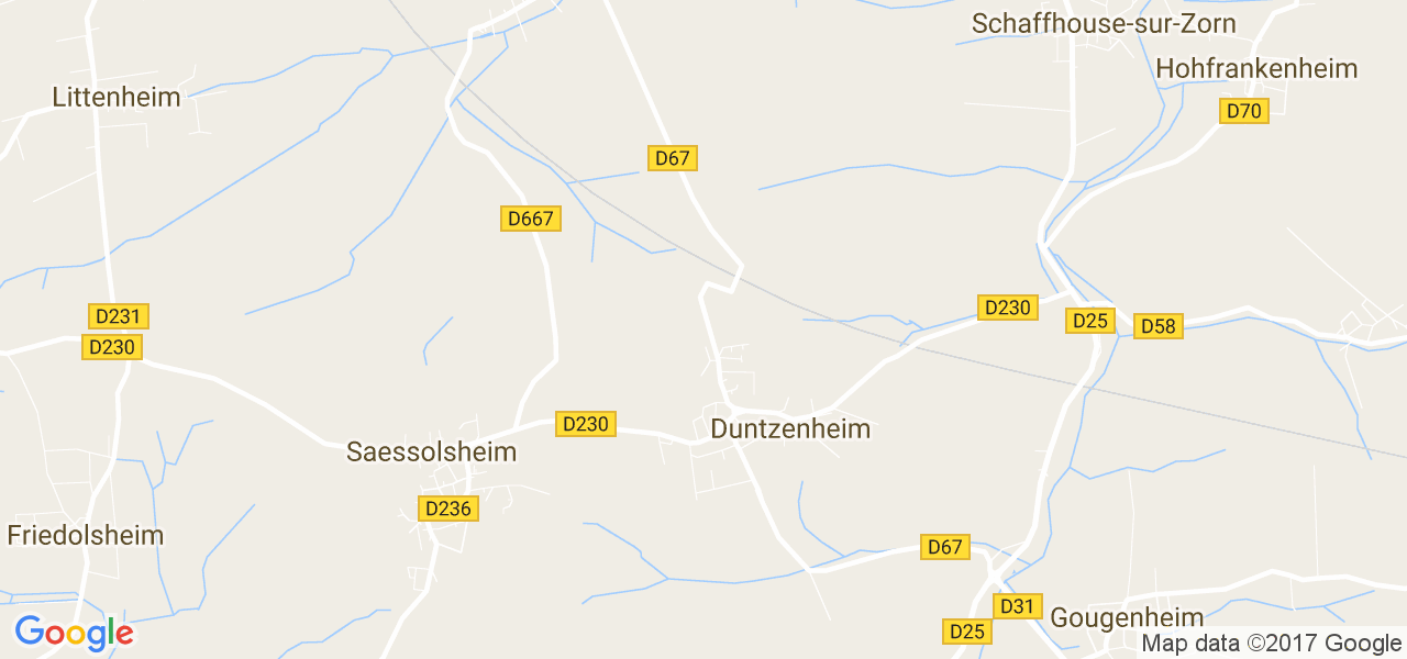 map de la ville de Duntzenheim