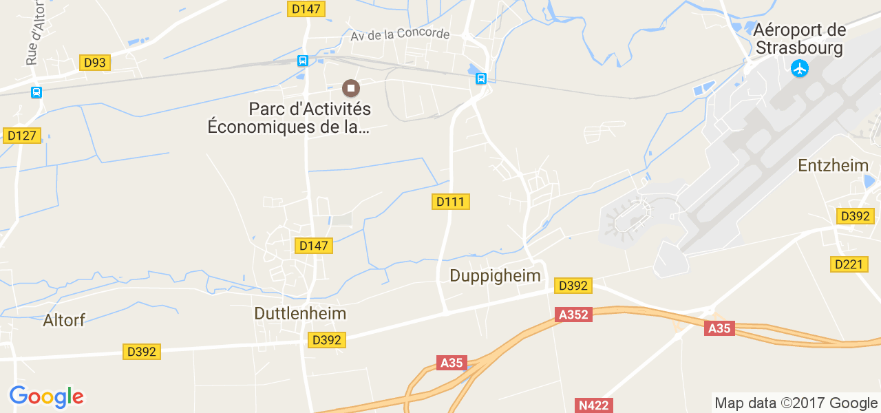 map de la ville de Duppigheim