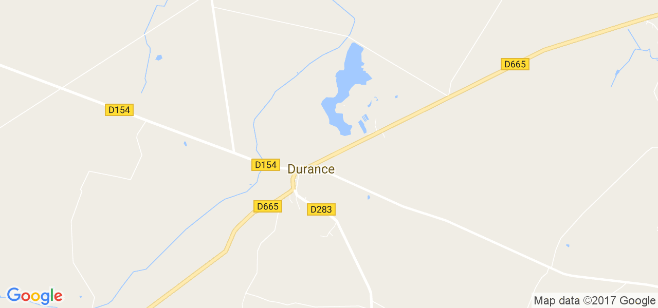 map de la ville de Durance