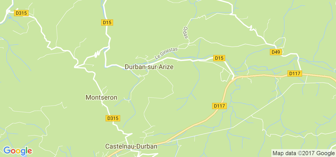 map de la ville de Durban-sur-Arize