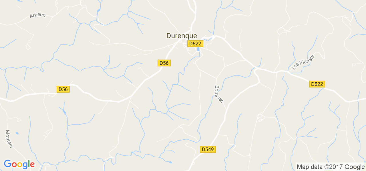 map de la ville de Durenque