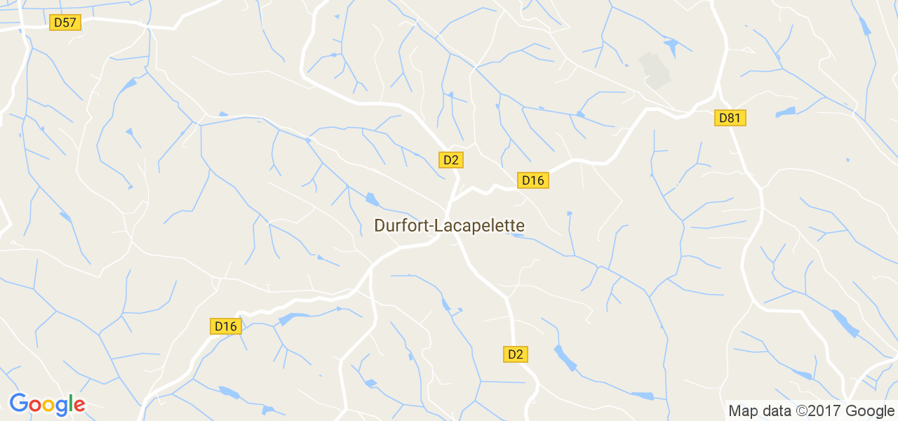 map de la ville de Durfort-Lacapelette