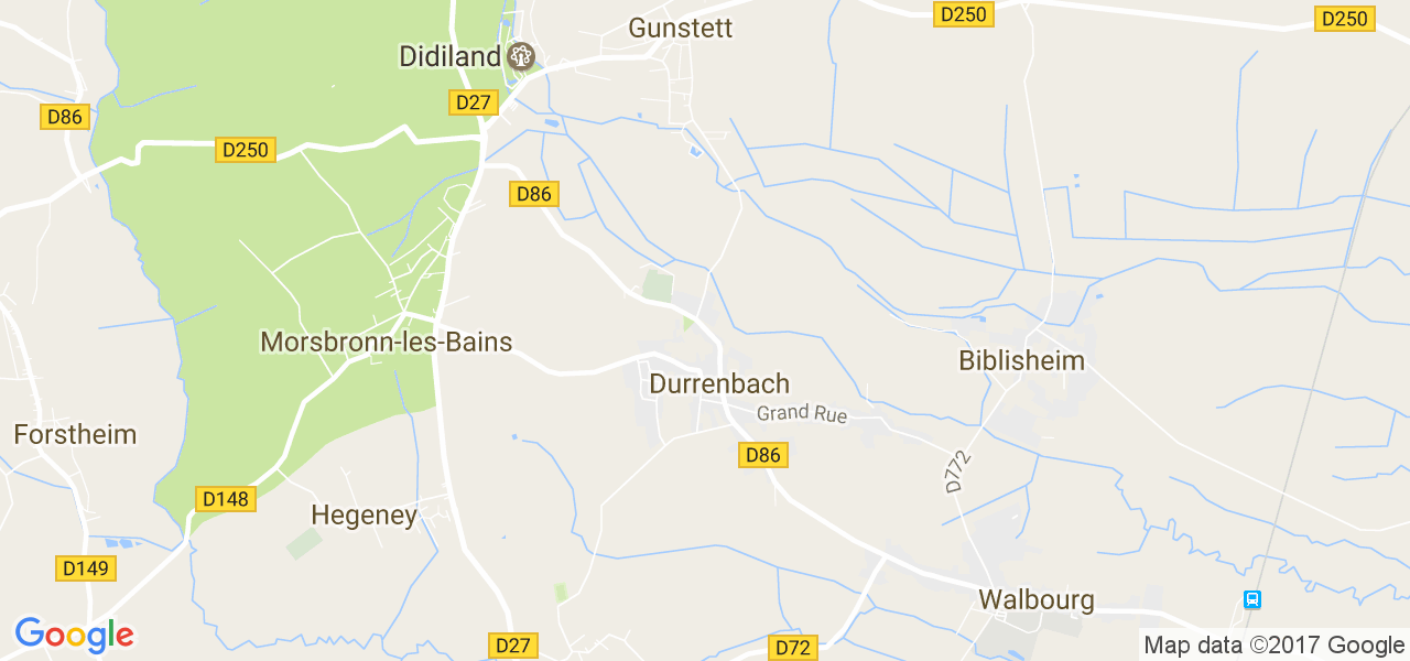 map de la ville de Durrenbach