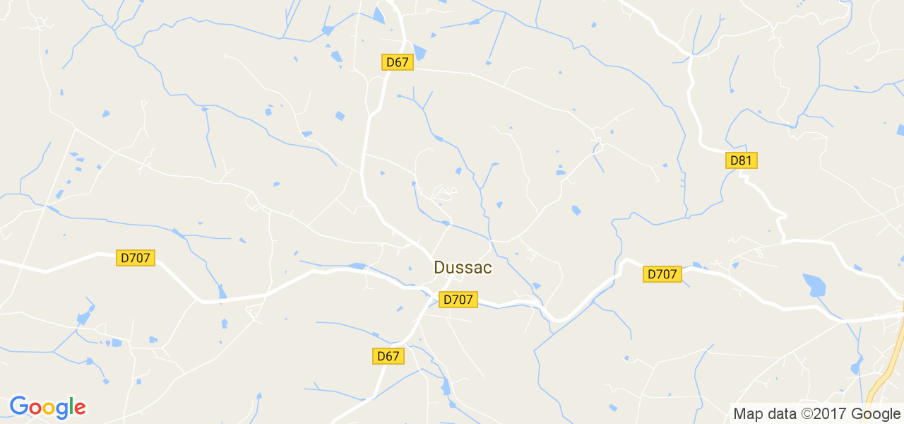 map de la ville de Dussac