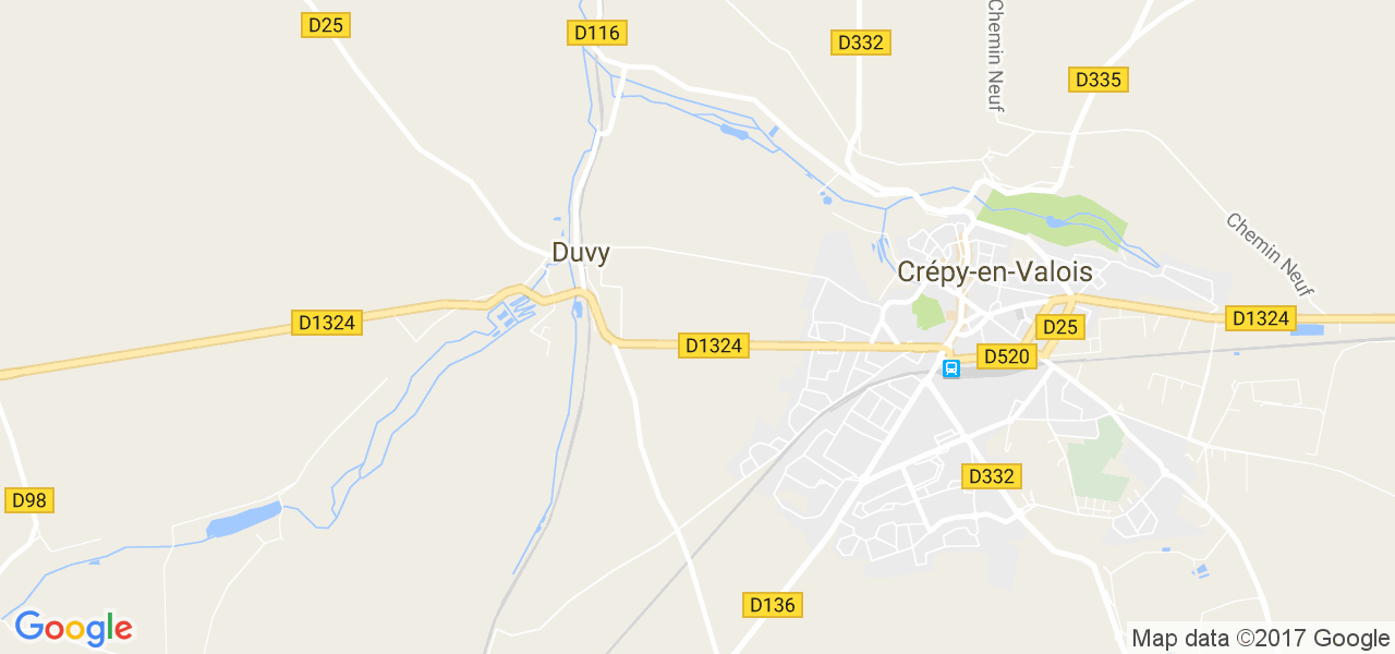 map de la ville de Duvy