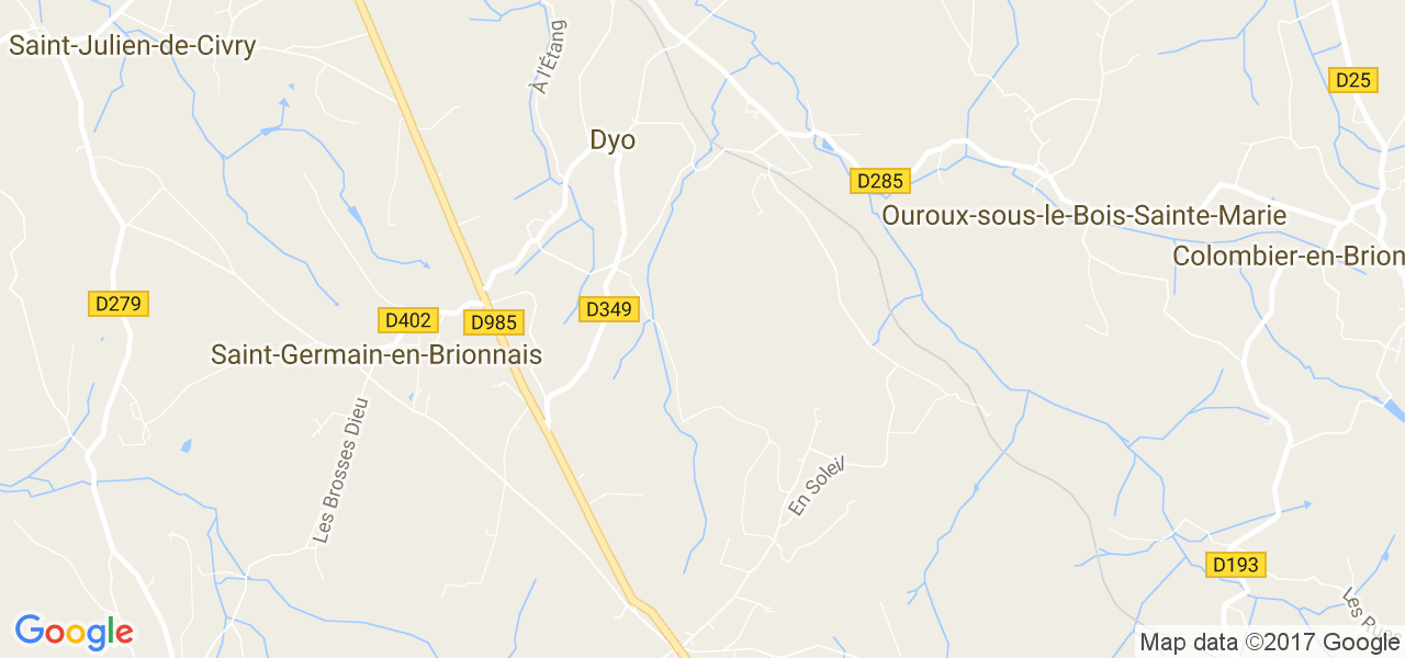 map de la ville de Dyo