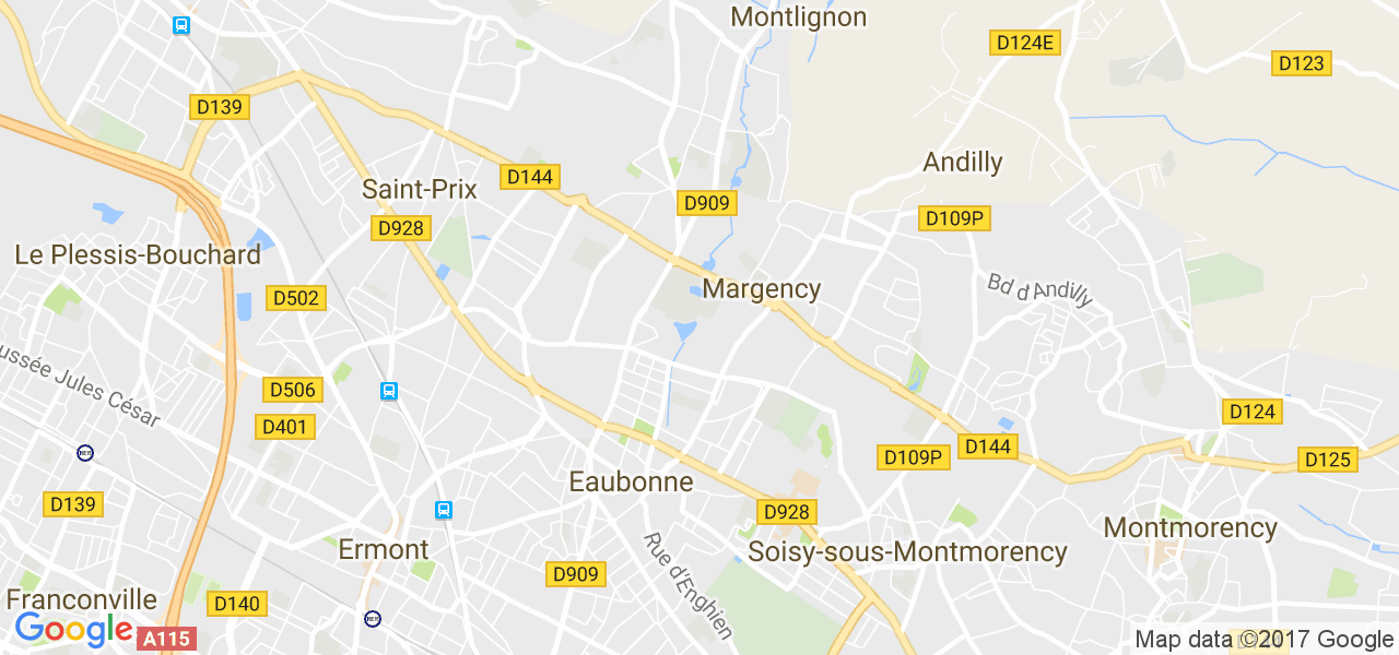 map de la ville de Eaubonne