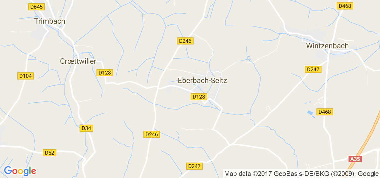 map de la ville de Eberbach-Seltz