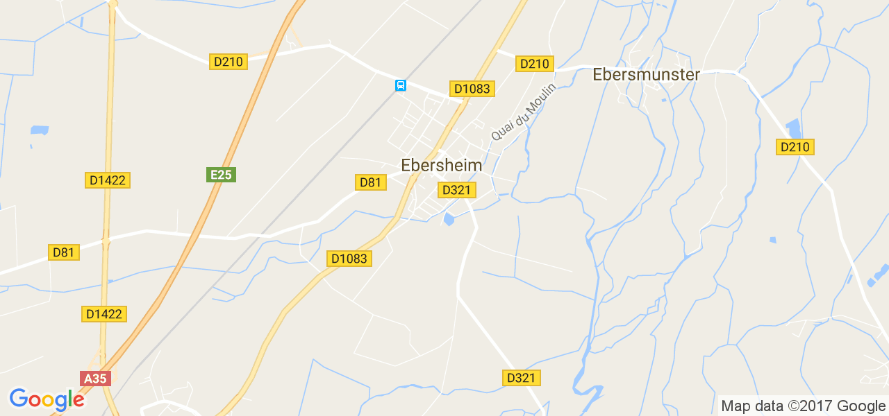 map de la ville de Ebersheim