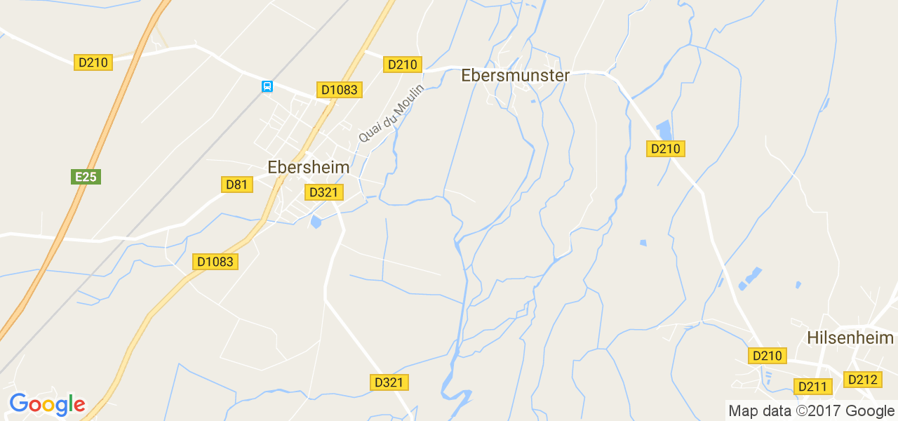 map de la ville de Ebersmunster