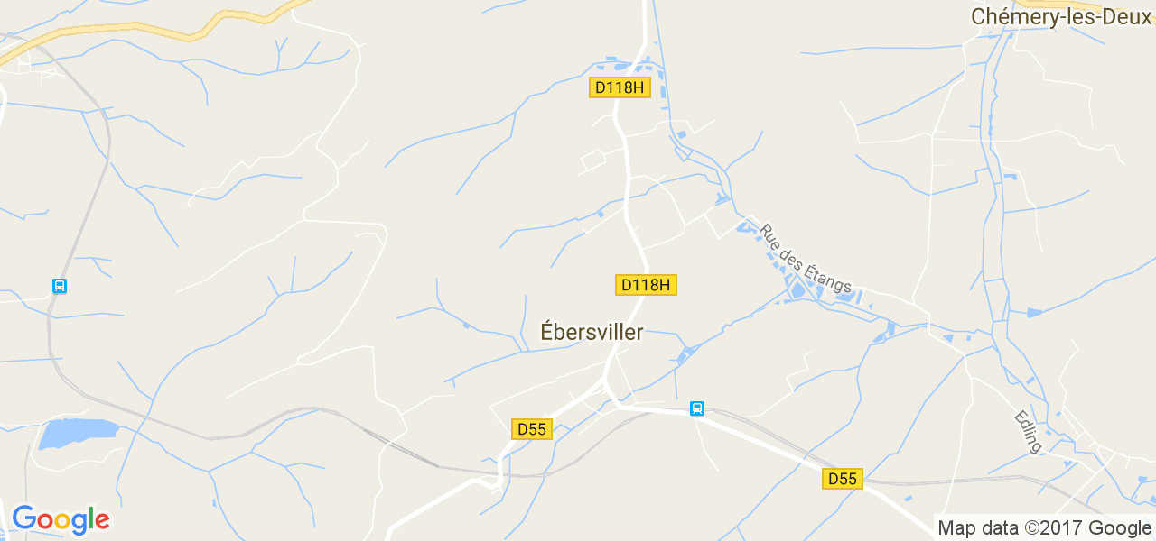 map de la ville de Ébersviller