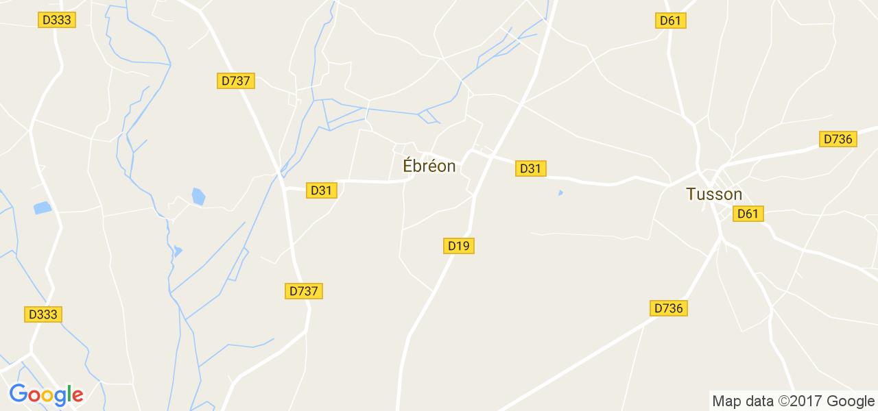 map de la ville de Ébréon