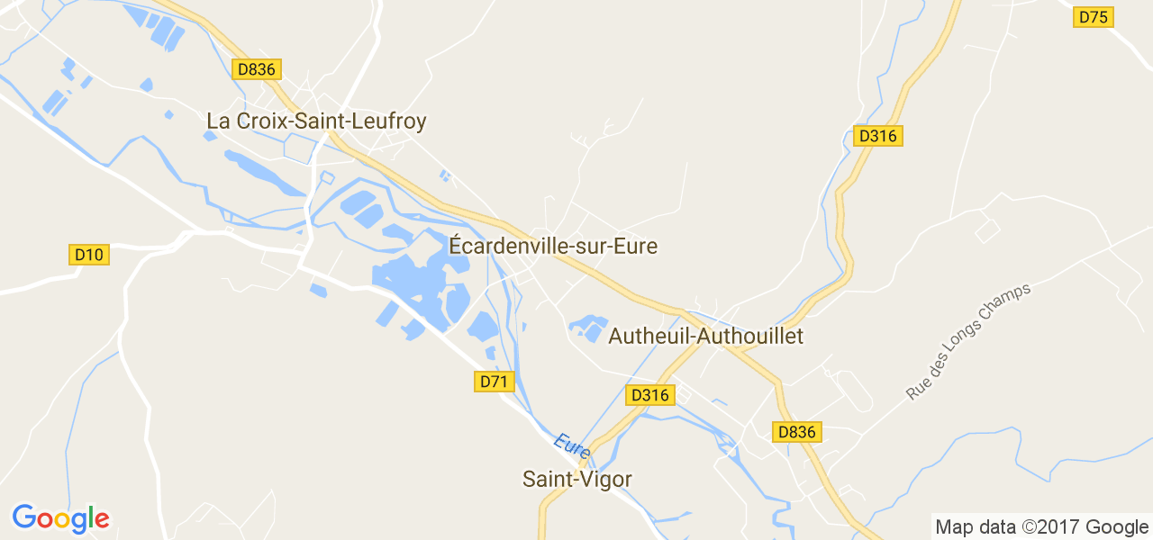 map de la ville de Écardenville-sur-Eure