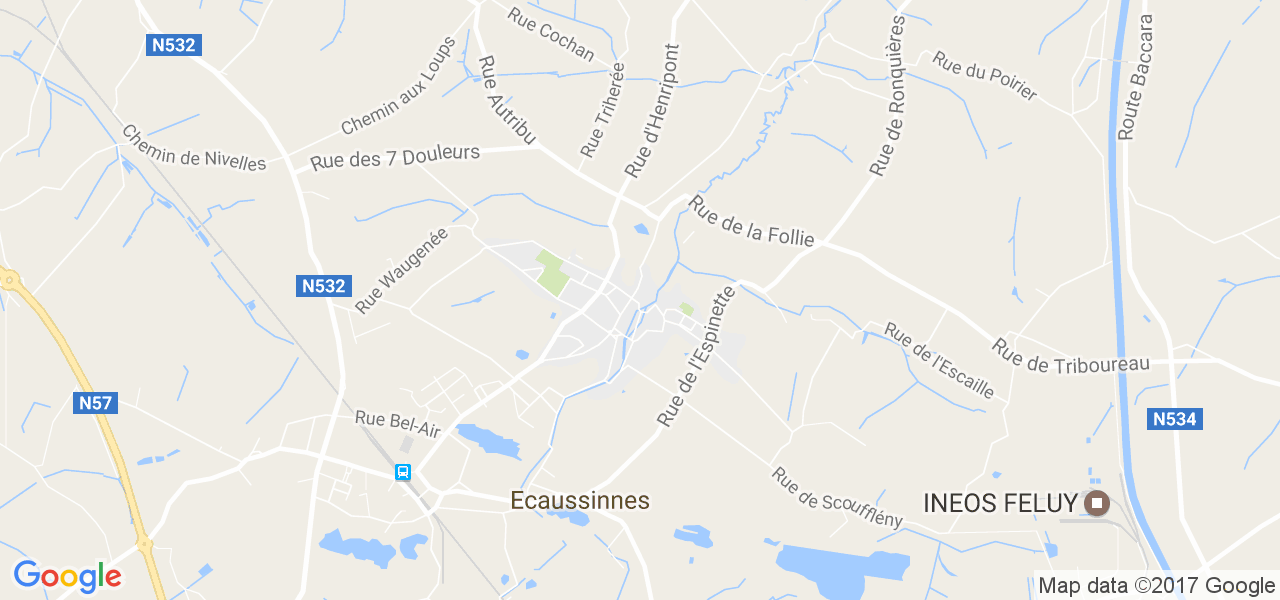 map de la ville de Ecaussinnes-D'enghien