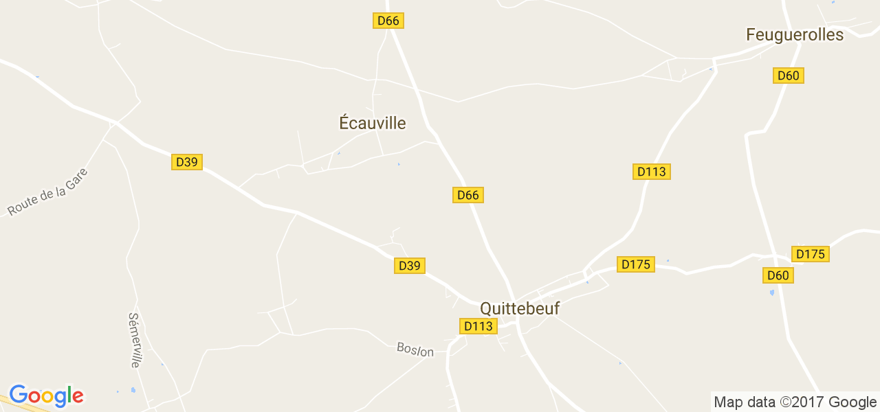 map de la ville de Écauville