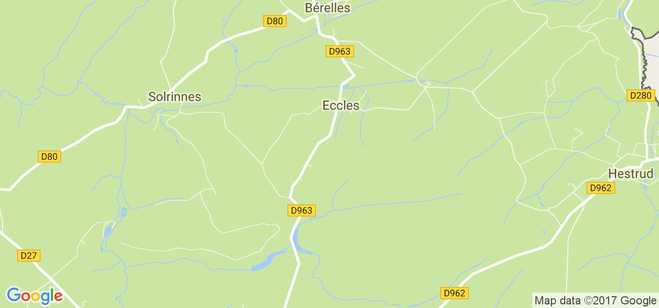 map de la ville de Eccles